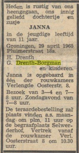 janna drenth in 1965.